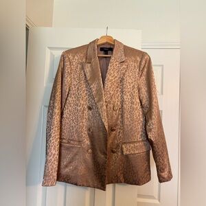 Forever 21 Bronze/Rose Gold Animal Print Blazer